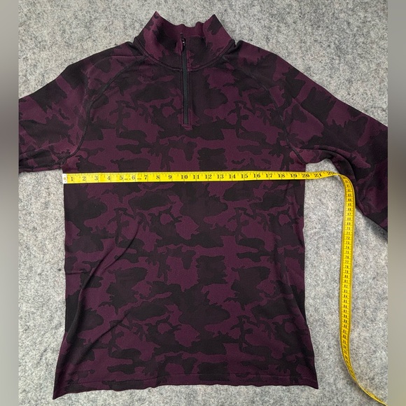 UNRL | Camo Knit Quarter Zip | Cabernet Camo | Size Medium - Picture 6 of 7